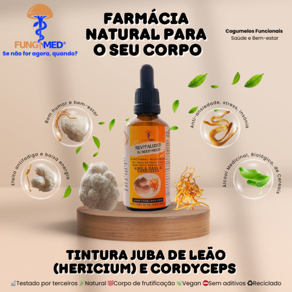 JUBA DE LEÃO (HERICIUM) E CORDYCEPS TINTURA - Image 2