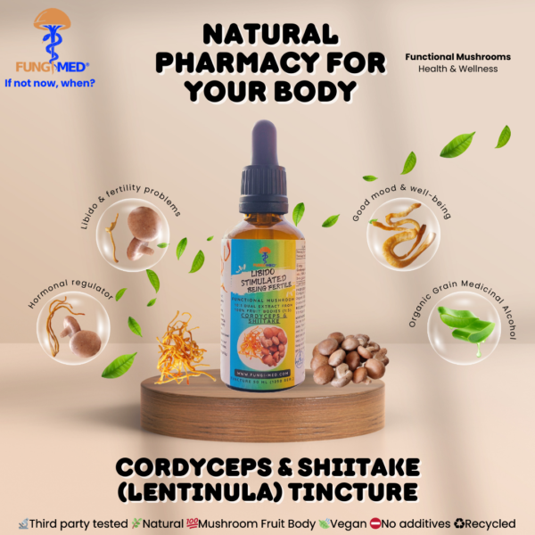 CORDYCEPS & SHIITAKE (LENTINULA) TINCTURE - Image 2